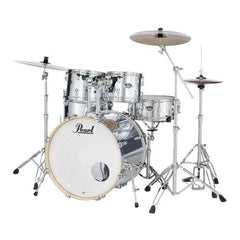 Pearl Export Exx 5-Pcs Drum Set 22"10"12"16"14,55Sw/Hw&Sbr-Cym Mirror Chrome