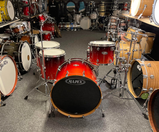 Mapex Pro M 13” 16” 18” 24” 14x6,5” Sunburst inkl Mapex Pro Series stativpack/pedal samt pukhållare och clamp