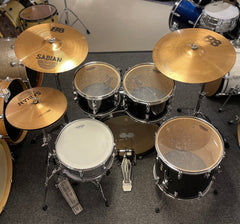 Pearl Export 12” 13” 16” 22” 14x6,5”komplett trumset inkl stativ/pedal samt cymbalpaket Sabian B8 14” 18” 20” Beg.