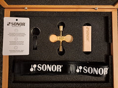 Sonor 14"×8" One Of A Kind Brown Oak Maple snare beg.