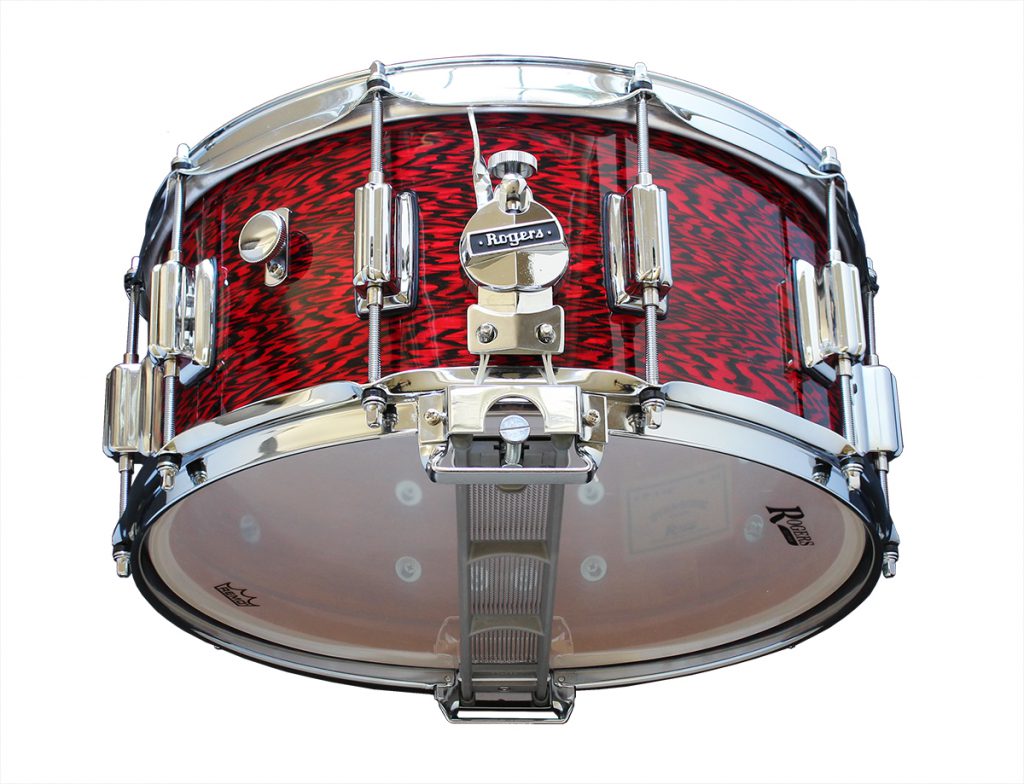 Rogers DynaSonic 14x6.5 Wood Shell Snare | Beavertail Lug - Red Onyx