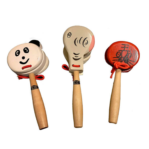 Planet Music Castanets on handle "Animals"