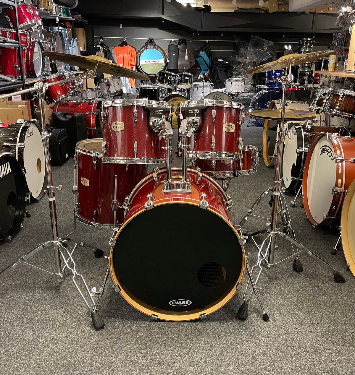 Pearl ELX 12” 13” 16” 22” 14x5” komplett trumset Inkl stativ/pedal samt cymbalpack Meinl 14” 16” 20”