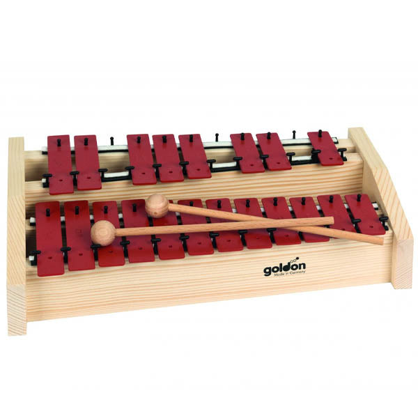 Chromatic Metallophone Soprano 20 Plates, red