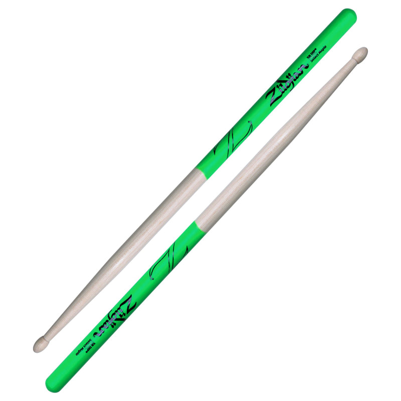 Zildjian 5B Green Dip Maple - Wood Tip