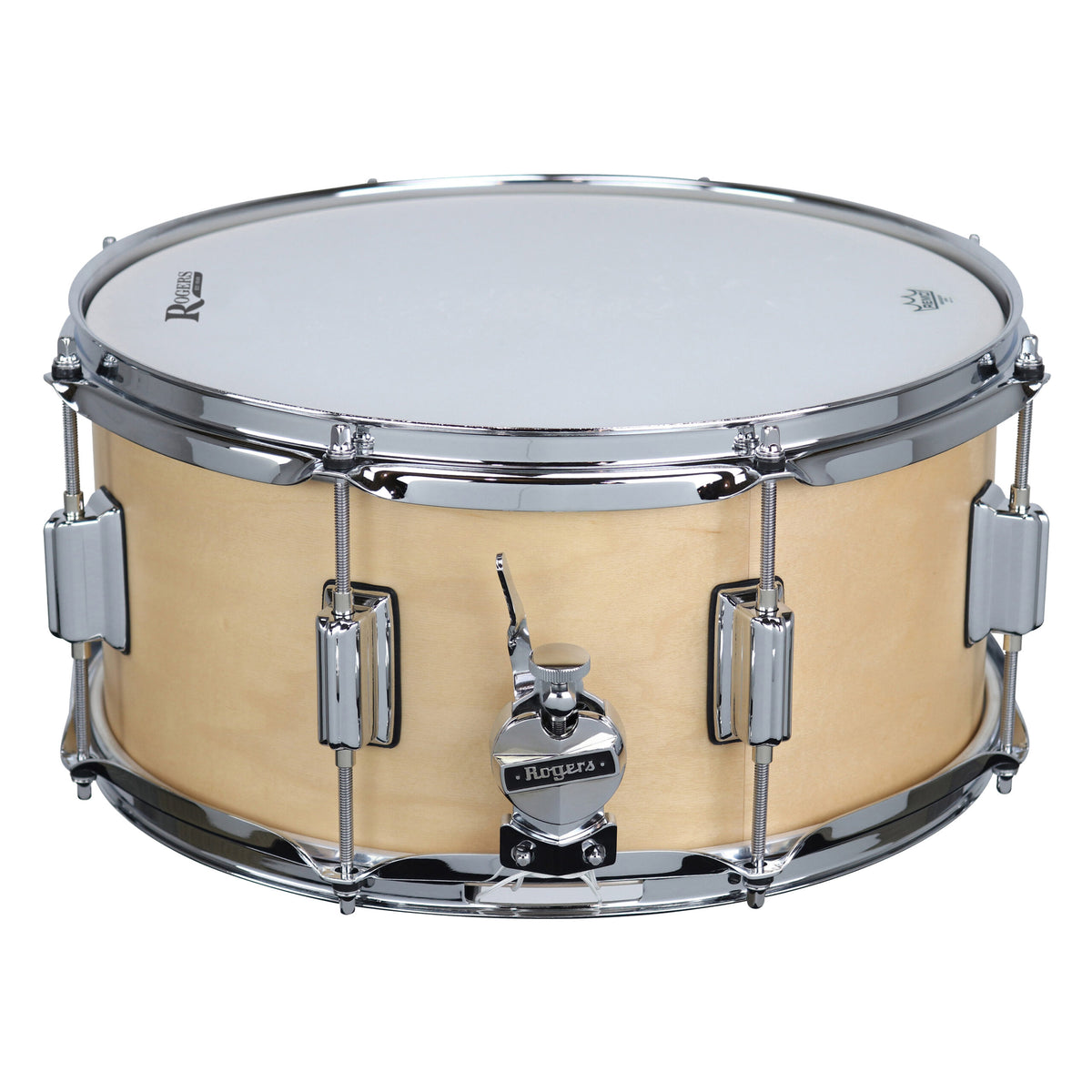 Powertone 14x6.5 Wood Shell Snare, Beavertail lug - Satin Natural