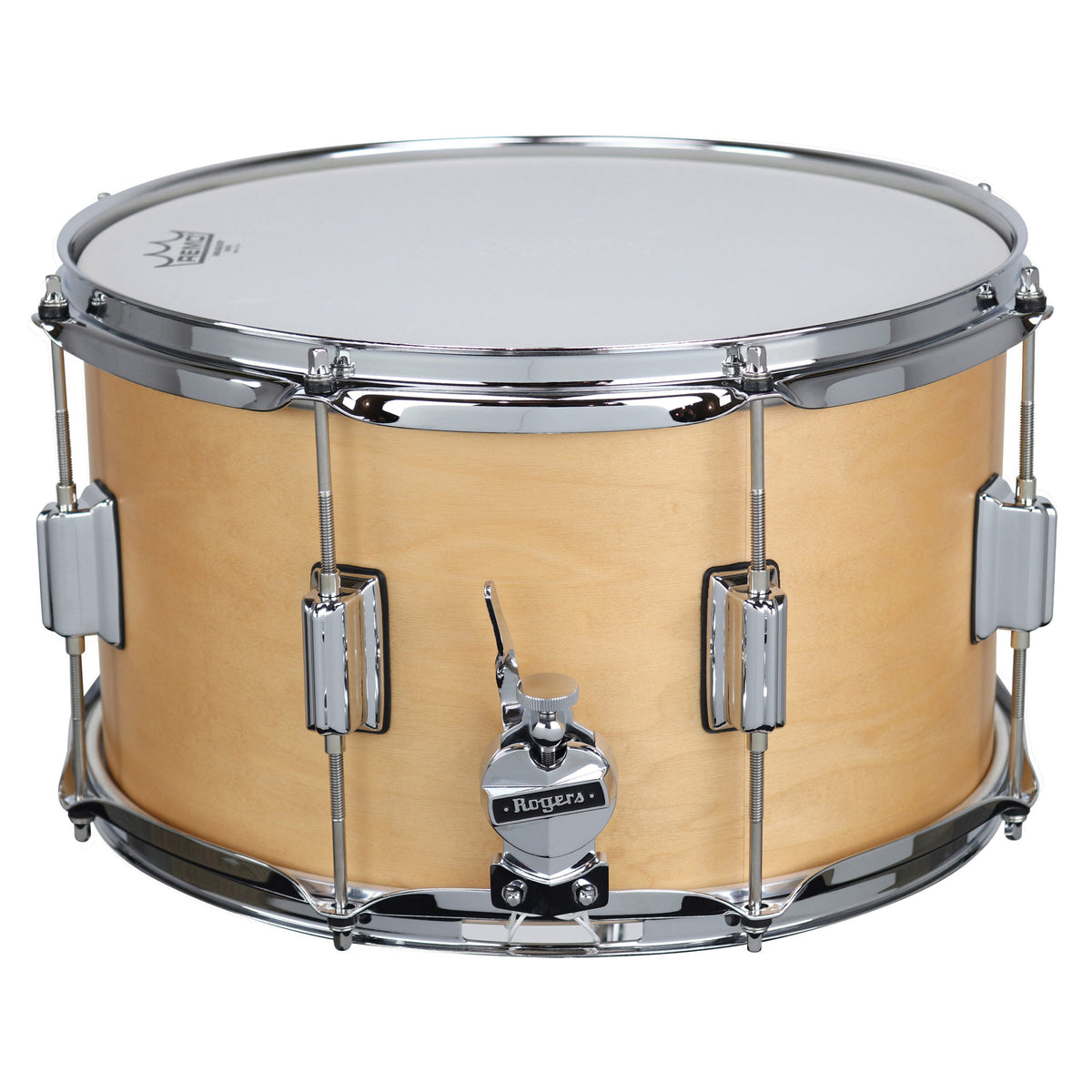 Powertone 14x8 Wood Shell Snare, Beavertail lug - Satin Natural