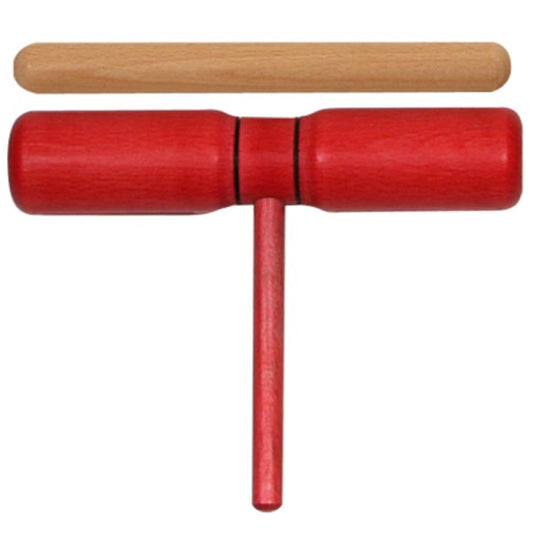 Two Tone Block w/Beater, Red