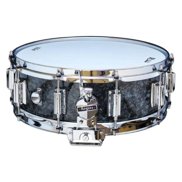 Rogers DynaSonic 14x5 Wood Shell Snare | Beavertail Lug - Black Diamond Pearl