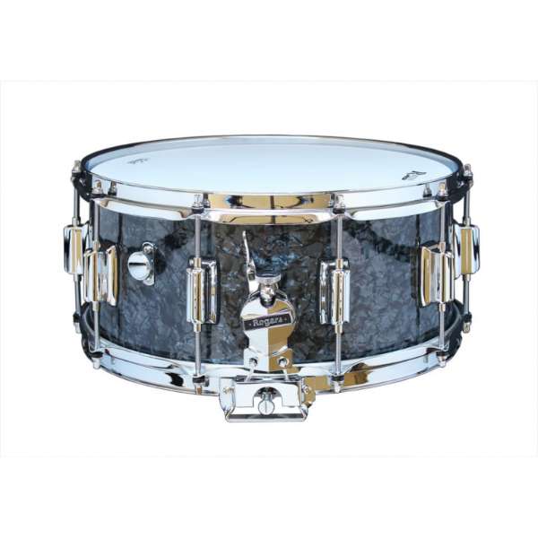 Rogers DynaSonic 14x6.5 Wood Shell Snare | Beavertail Lug - Black Diamond Pearl