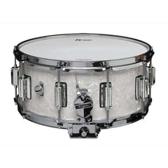 Rogers DynaSonic 14x6.5 Wood Shell Snare | Beavertail Lug - White Marine Pearl