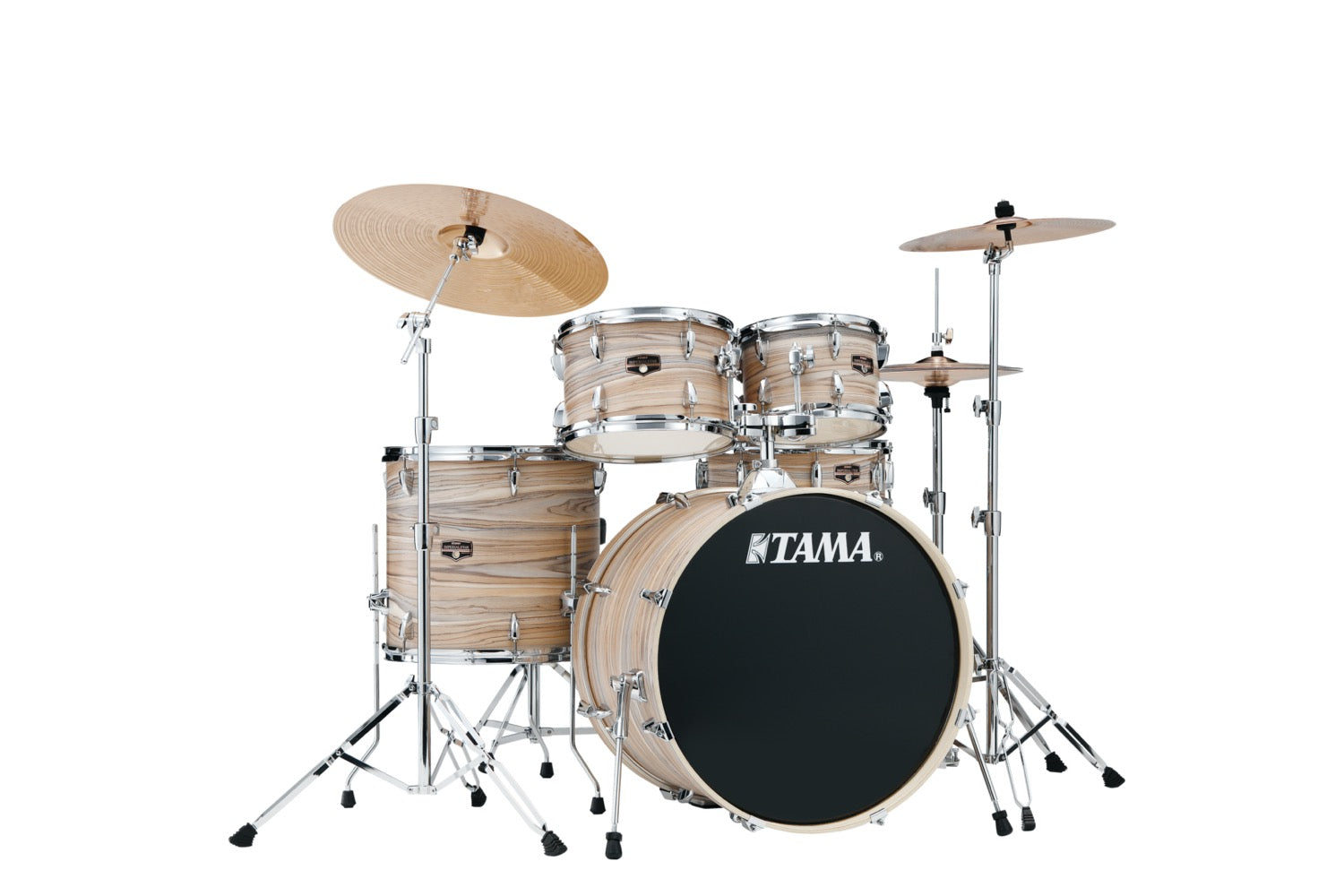 Tama Imperial 5-del m/cymb. Natural Zebrawood Wrap