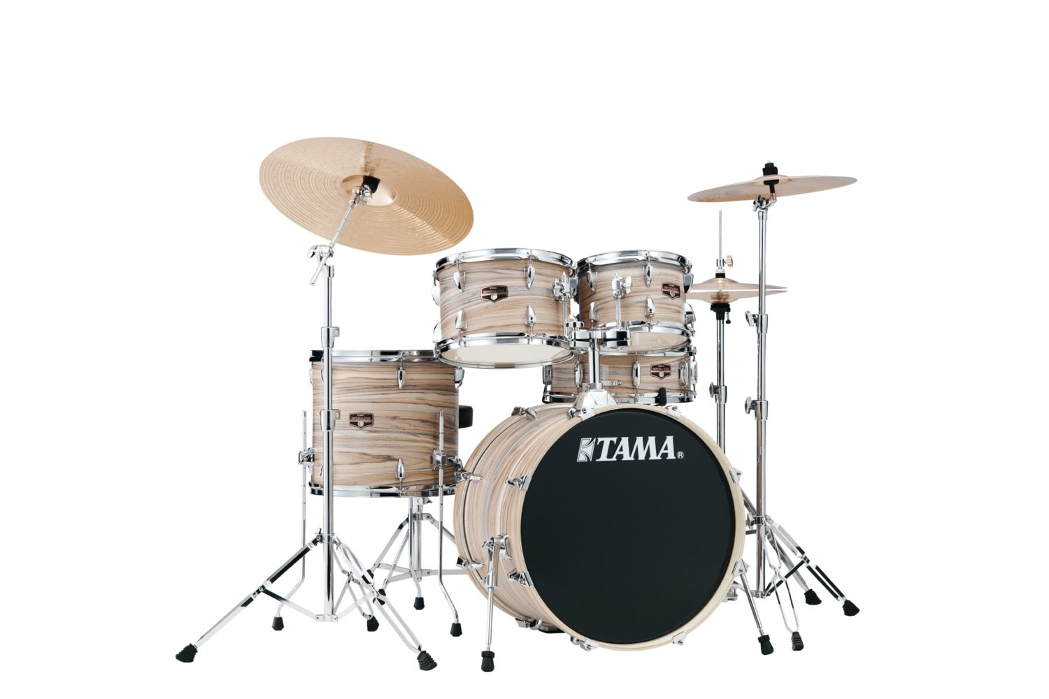 Tama Imperial 5-del m/cymb. Natural Zebrawood Wrap