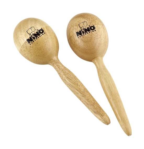 Wood egg-maracas