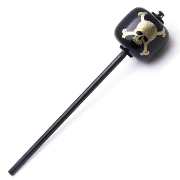 Danmar Black BD Beater Wood Silver Skull