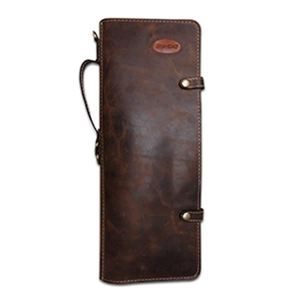 Ahead Brown Handmade Leather Stick Case w/Drum Key Holder