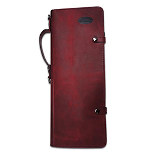 Ahead Burgundy Handmade Leather Stick Case w/Drum Key Holder