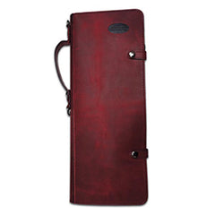 Ahead Burgundy Handmade Leather Stick Case w/Drum Key Holder