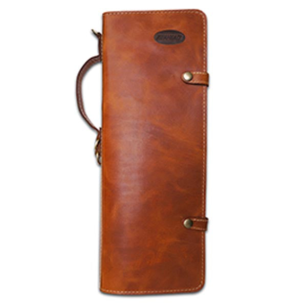 Ahead Tan Handmade Leather Stick Case w/Drum Key Holder