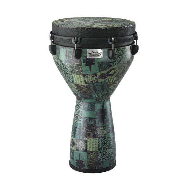 Designer Series Djembe 14x25" -  Green Kinte Kloth