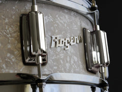 Rogers DynaSonic 14x5 Wood Shell Snare | Beavertail Lug - White Marine Pearl