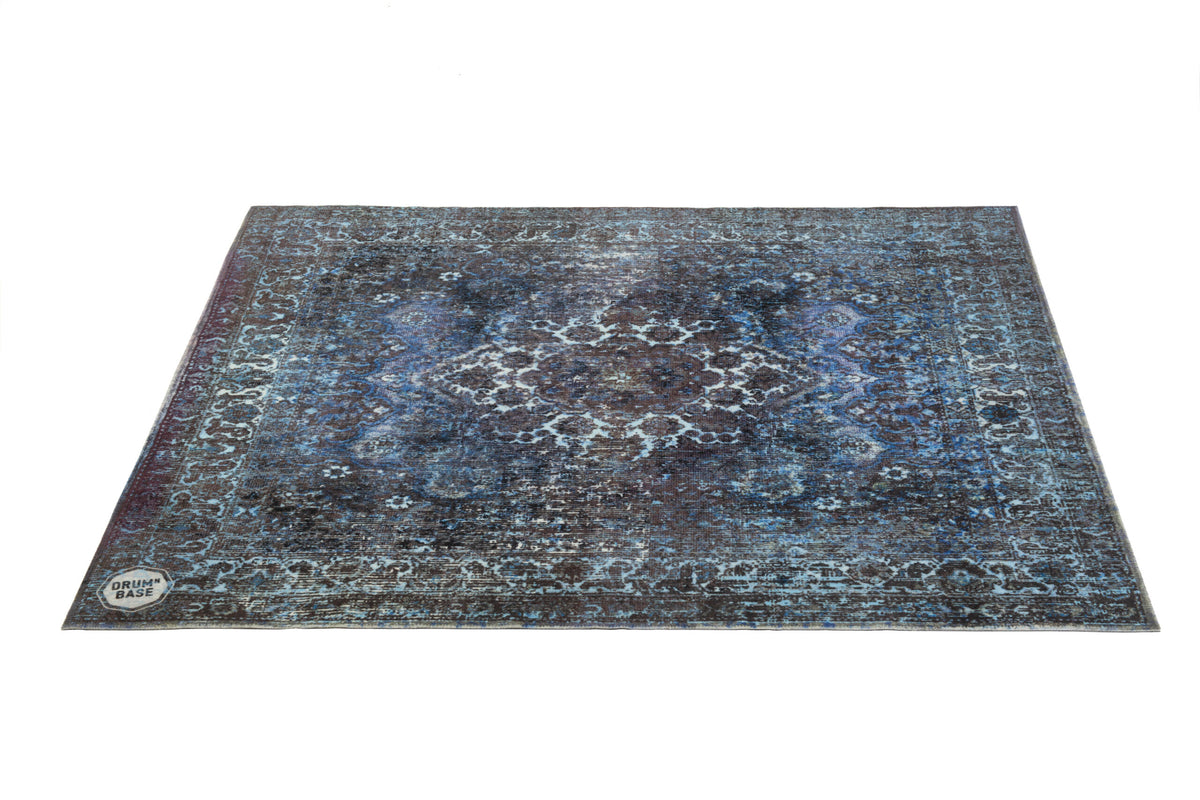 VP185-BLU Vintage Persian Blue Drum Mat, 185x160 cm