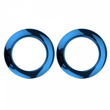 2" Blue Chrome Drum O´S / Tom Ports (2-p)