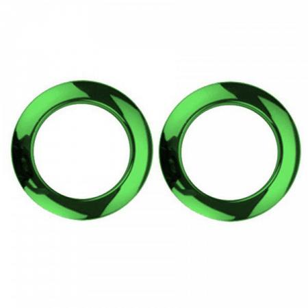 Bass Drum O's 2" Green Chrome Drum O´S / Tom Ports (2-p)