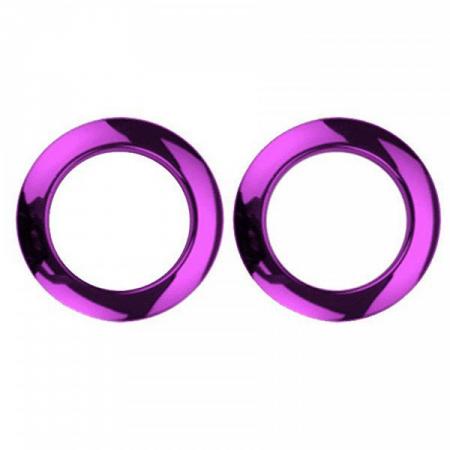 2" Purple Chrome Drum O´S / Tom Ports (2-p)