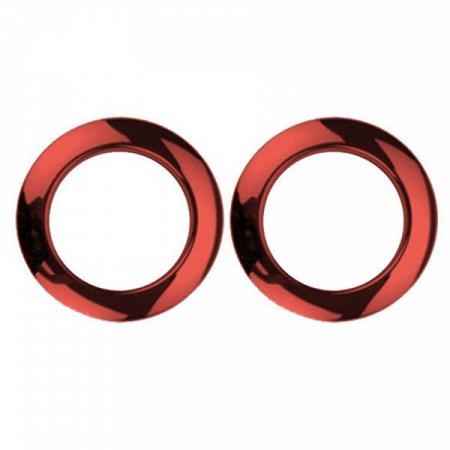 Bass Drum O's 2" Red Chrome Drum O´S / Tom Ports (2-p)