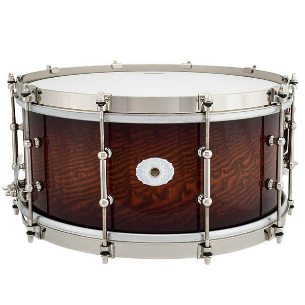 14x6.5" Aged Exotic Tamo Ash Cherry Caramel Snare Drum