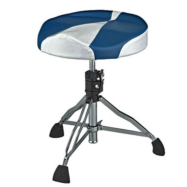 Dixon PSN-K902TBW Drum Throne Cordura/Vinyl Seat - Blue/White