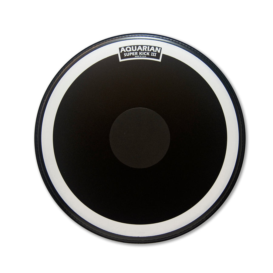 24" Superkick III Black BD Drumhead