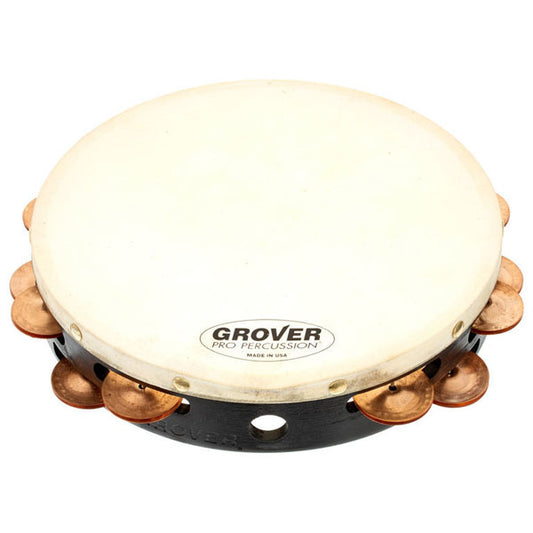 Grover Pro Percussion 10&quot; Double Row Headless Tambourine, Phosphor Bronze