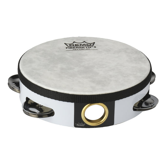 Tambourine 6" Fiberskyn 3 - Single Row White