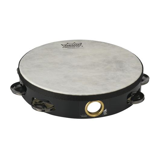 Tambourine 8" Fiberskyn 3 - Single Row Black