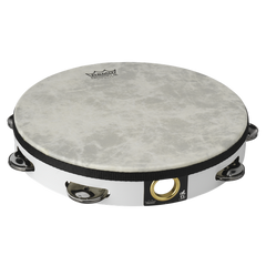 Tambourine 10" Fiberskyn 3 - Single Row White