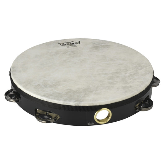 Tambourine 10" Fiberskyn 3 - Single Row Black