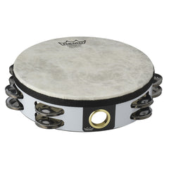 Tambourine 8" Fiberskyn 3 - Double Row White
