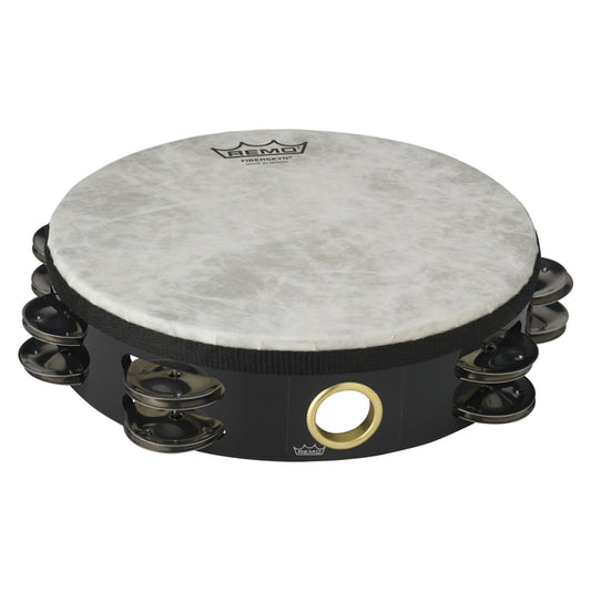 Tambourine 8" Fiberskyn 3 - Double Row Black