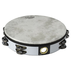 Tambourine 10" Fiberskyn 3 - Double Row White