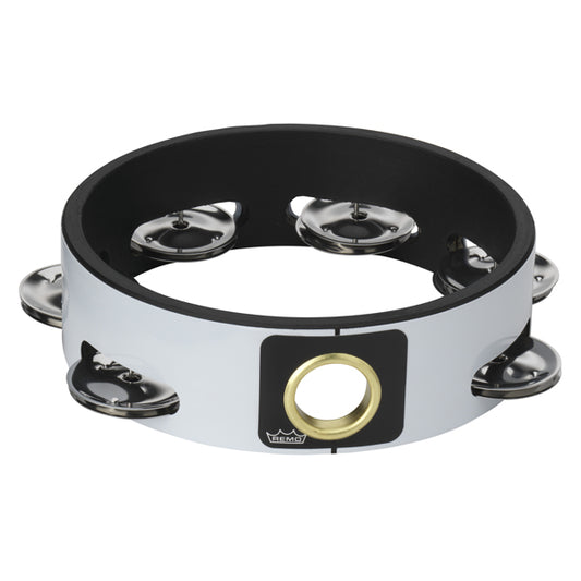 Tambourine 6" Single Row White