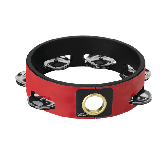 Tambourine 6" Single Row Red