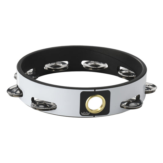 Tambourine 8" Single Row White