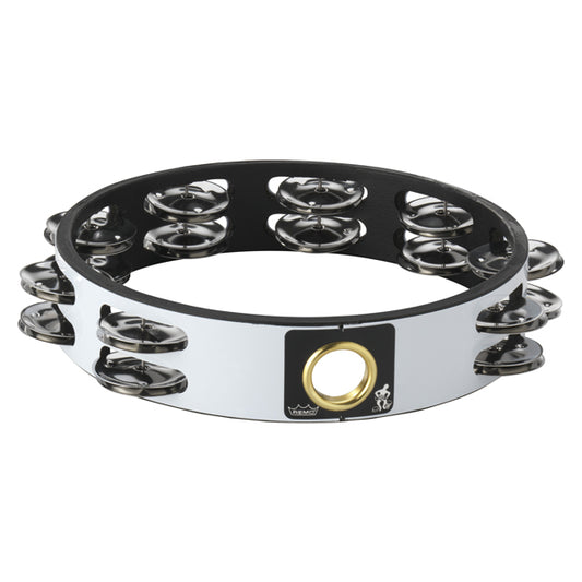 Tambourine 8" Double Row White