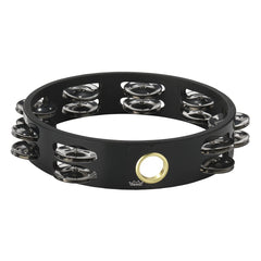Tambourine 8" Double Row Black