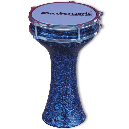 Turkish Aluminium Colored Blue Marble Darbuka 20 cm