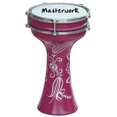 Turkish Aluminium Purple Embroidery Darbuka 20 cm