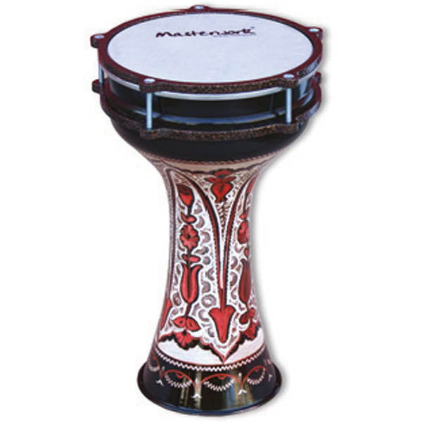 Turkish Copper Red Embroidery Darbuka 20 cm