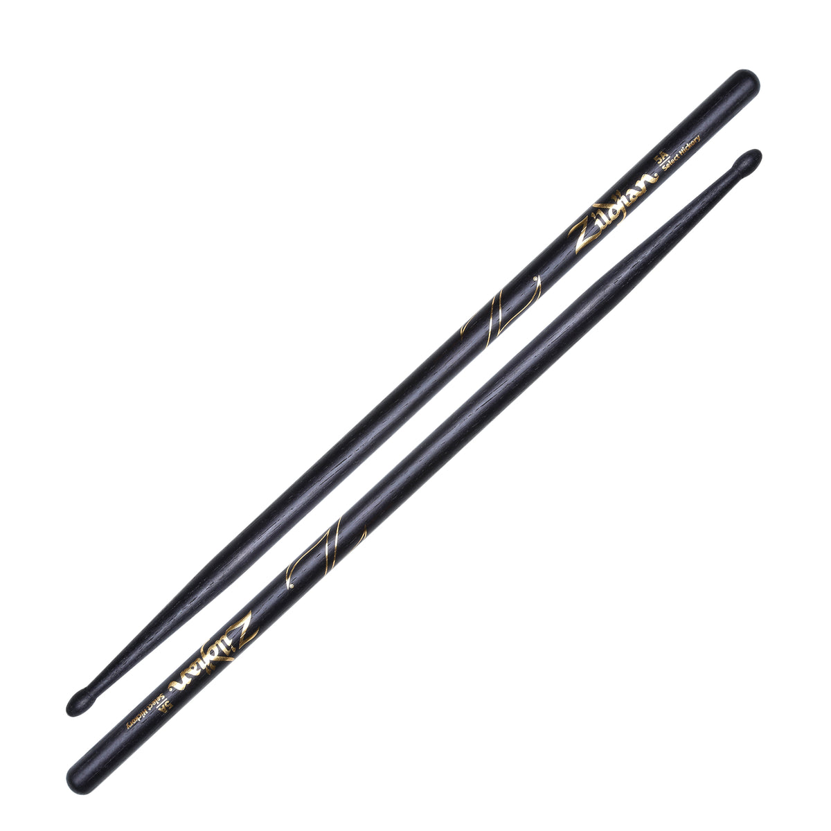 Zildjian 5A Black Hickory - Wood Tip